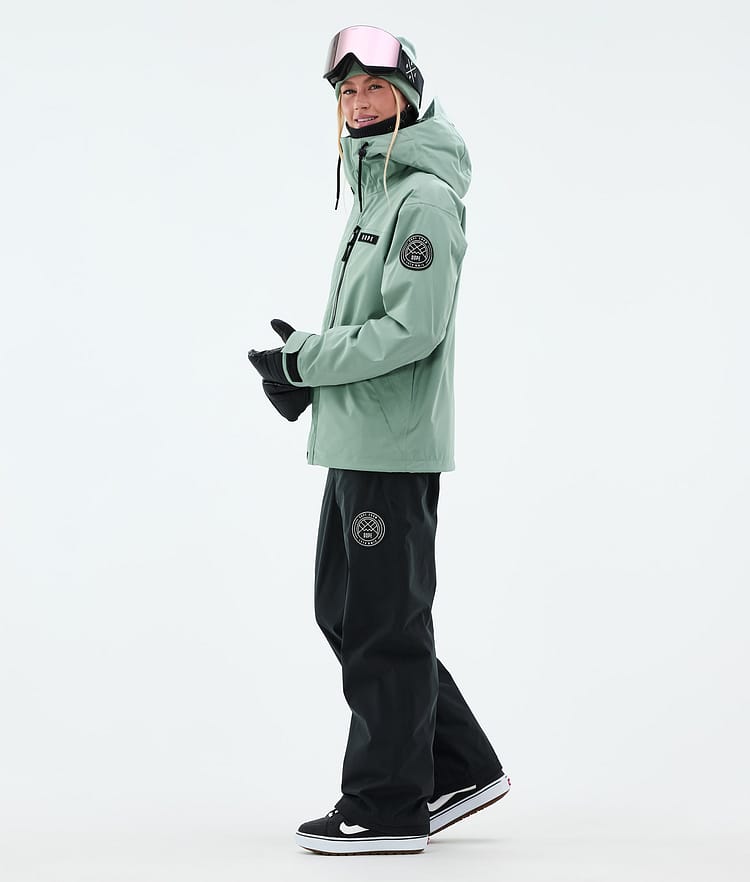 Dope Blizzard W Full Zip Snowboardjacka Dam Faded Green, Bild 3 av 9