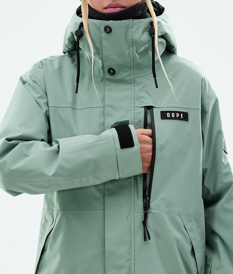 Dope Blizzard W Full Zip Skidjacka Dam Faded Green, Bild 8 av 9