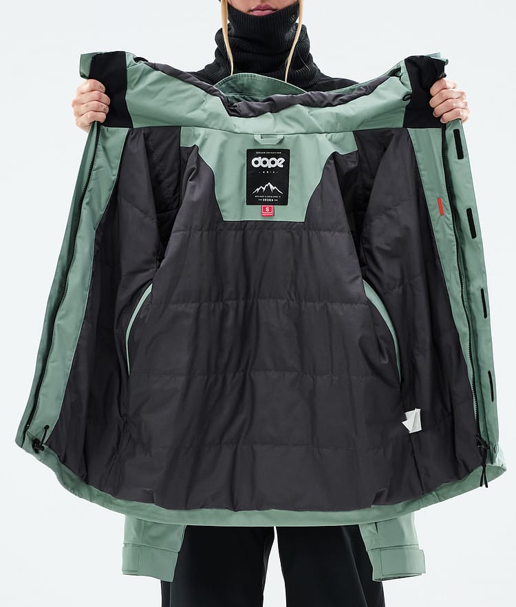 Dope Blizzard W Full Zip Skidjacka Dam Faded Green, Bild 9 av 9
