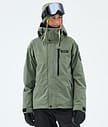 Dope Blizzard W Full Zip Snowboardjacka Dam Moss Green