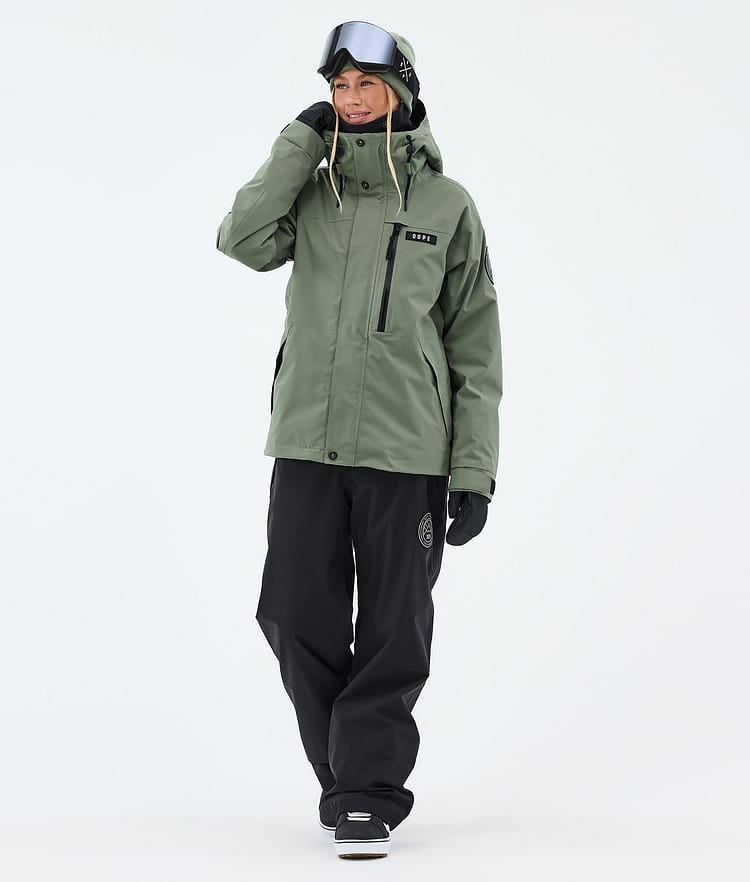 Dope Blizzard W Full Zip Snowboardjacka Dam Moss Green, Image 2 of 9