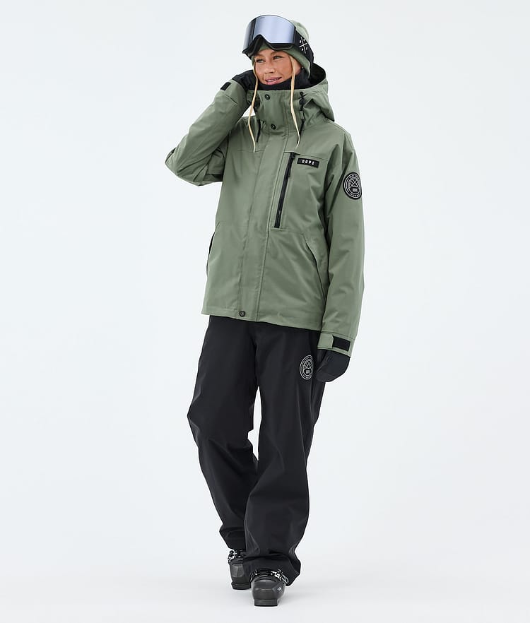 Dope Blizzard W Full Zip Skidjacka Dam Moss Green, Image 2 of 9