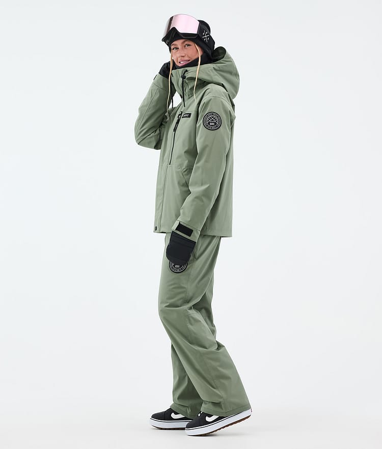 Dope Blizzard W Full Zip Snowboardjacka Dam Moss Green, Bild 3 av 9