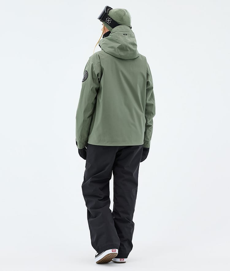 Dope Blizzard W Full Zip Snowboardjacka Dam Moss Green, Image 3 of 9