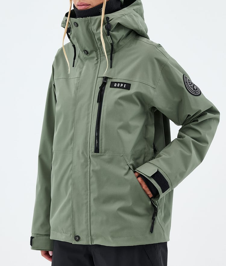 Dope Blizzard W Full Zip Skidjacka Dam Moss Green, Image 7 of 9