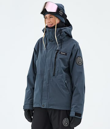 Dope Blizzard W Full Zip Snowboardjacka Metal Blue