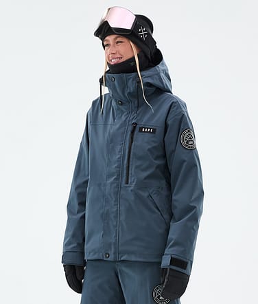 Dope Blizzard W Full Zip Snowboardjacka Dam Metal Blue