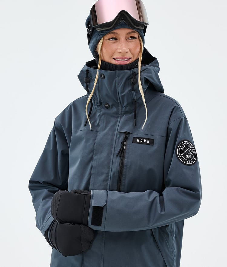 Dope Blizzard W Full Zip Snowboardjacka Dam Metal Blue, Image 4 of 9
