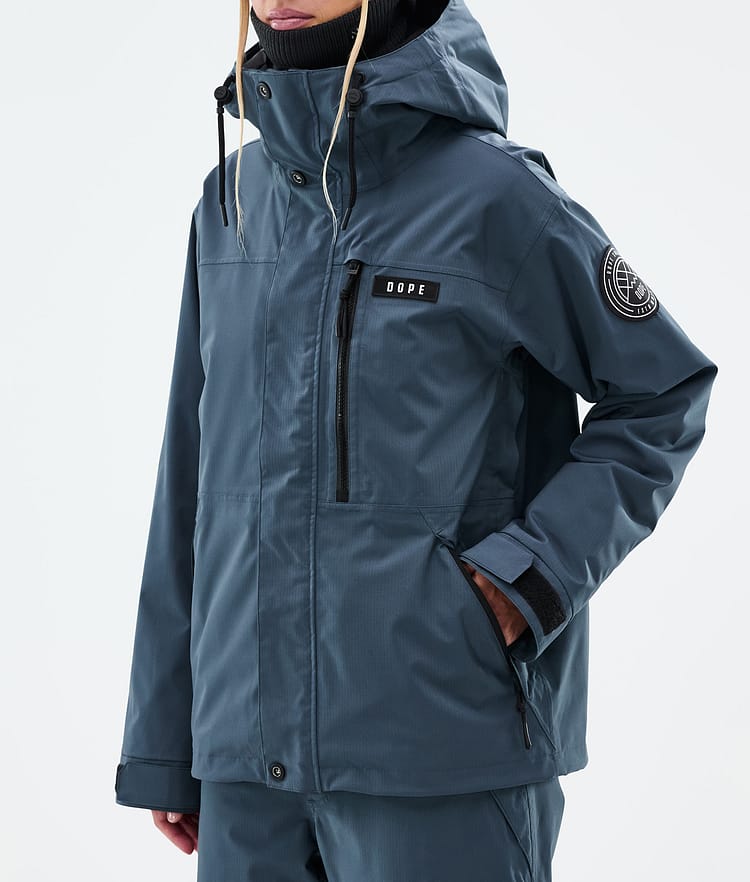 Dope Blizzard W Full Zip Snowboardjacka Dam Metal Blue, Bild 7 av 9