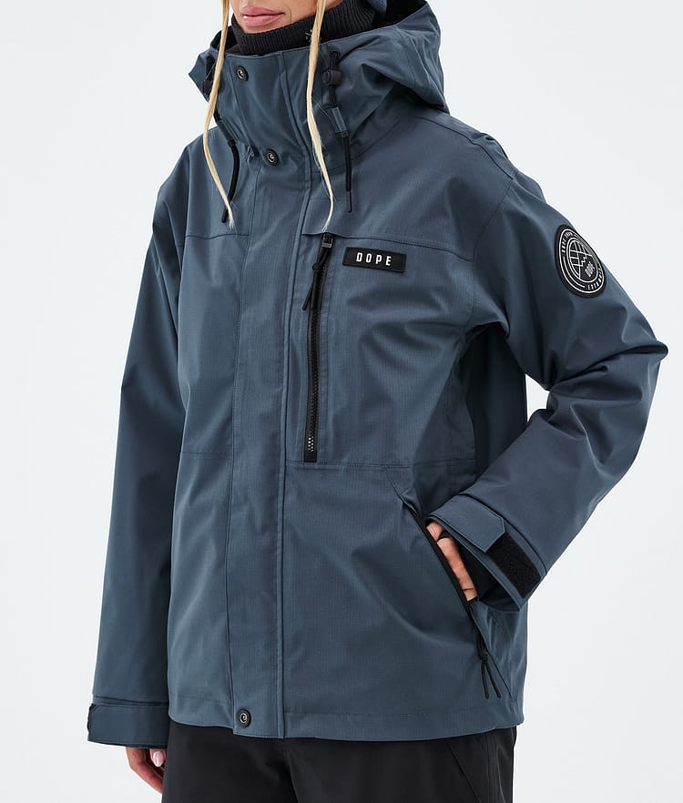 Dope Blizzard W Full Zip Snowboardjacka Dam Metal Blue, Image 7 of 9