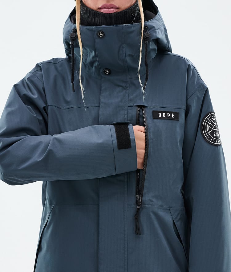 Dope Blizzard W Full Zip Snowboardjacka Dam Metal Blue, Bild 8 av 9