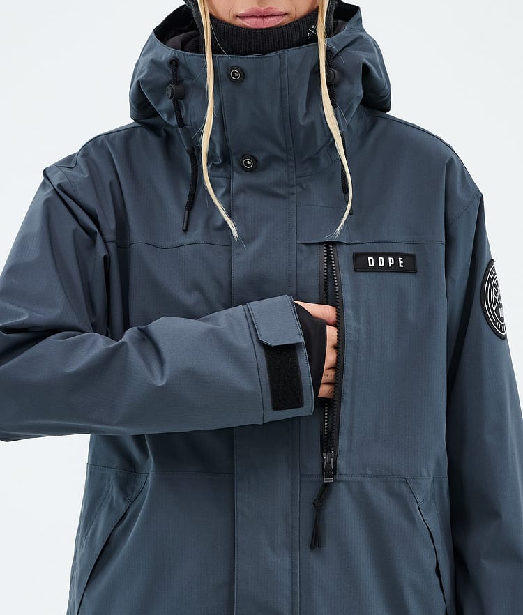 Dope Blizzard W Full Zip Snowboardjacka Dam Metal Blue, Image 8 of 9