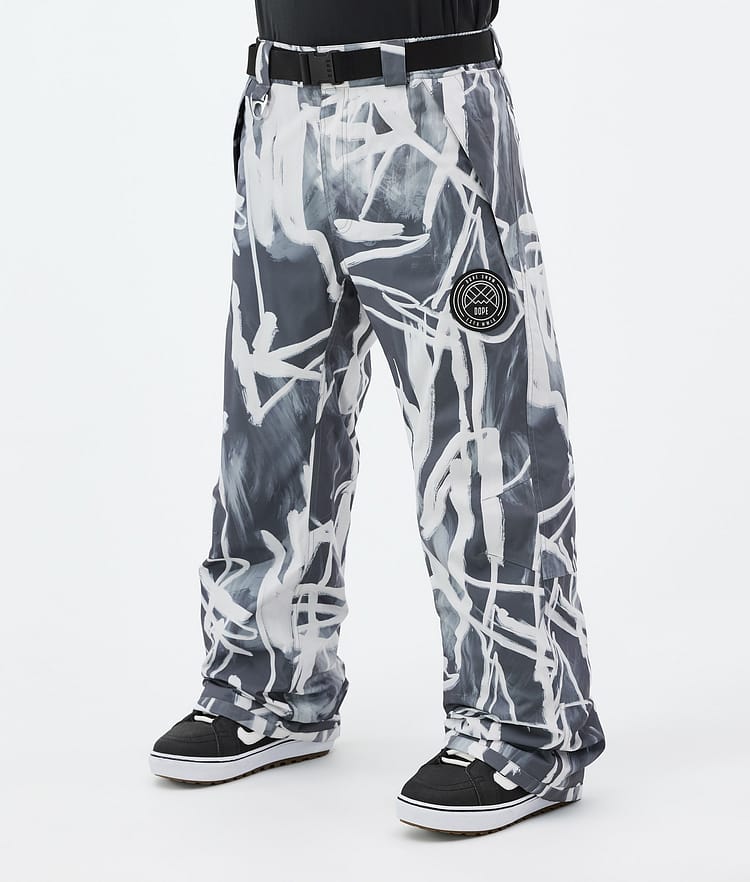 Dope Blizzard Snowboardbyxa Herr Scribble Black, Bild 1 av 5