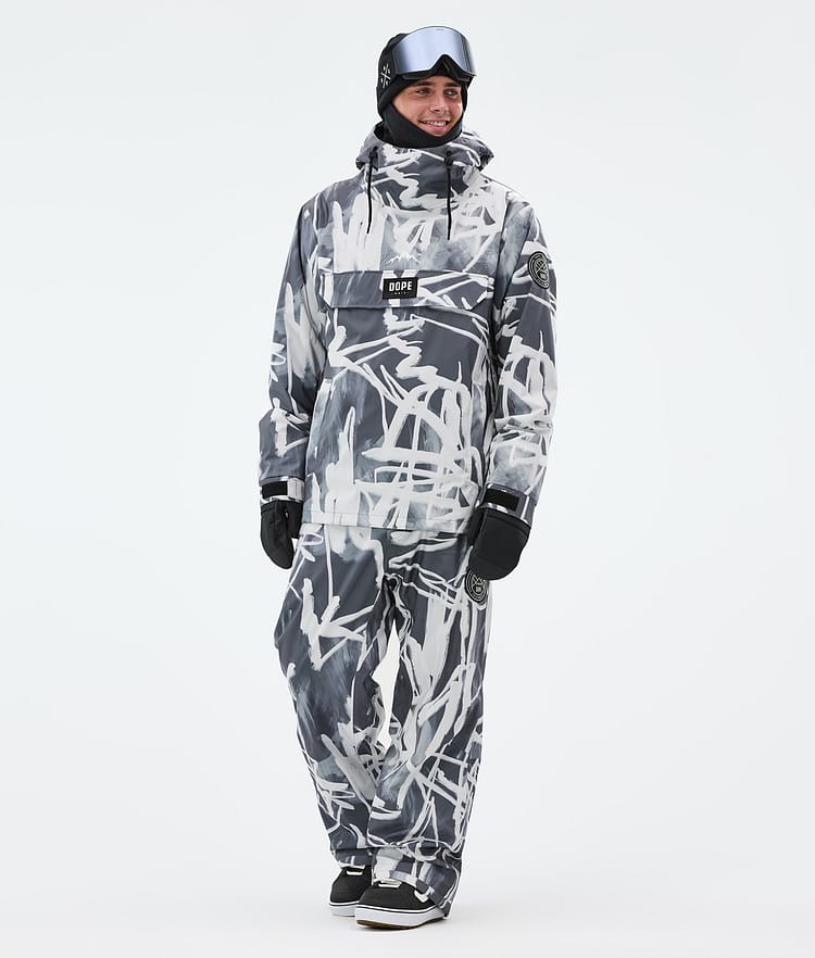 Dope Blizzard Snowboardbyxa Herr Scribble Black, Bild 2 av 5