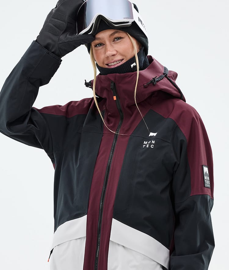 Montec Morpheus W Snowboardjacka Dam Burgundy/Black/Light Grey, Bild 2 av 10