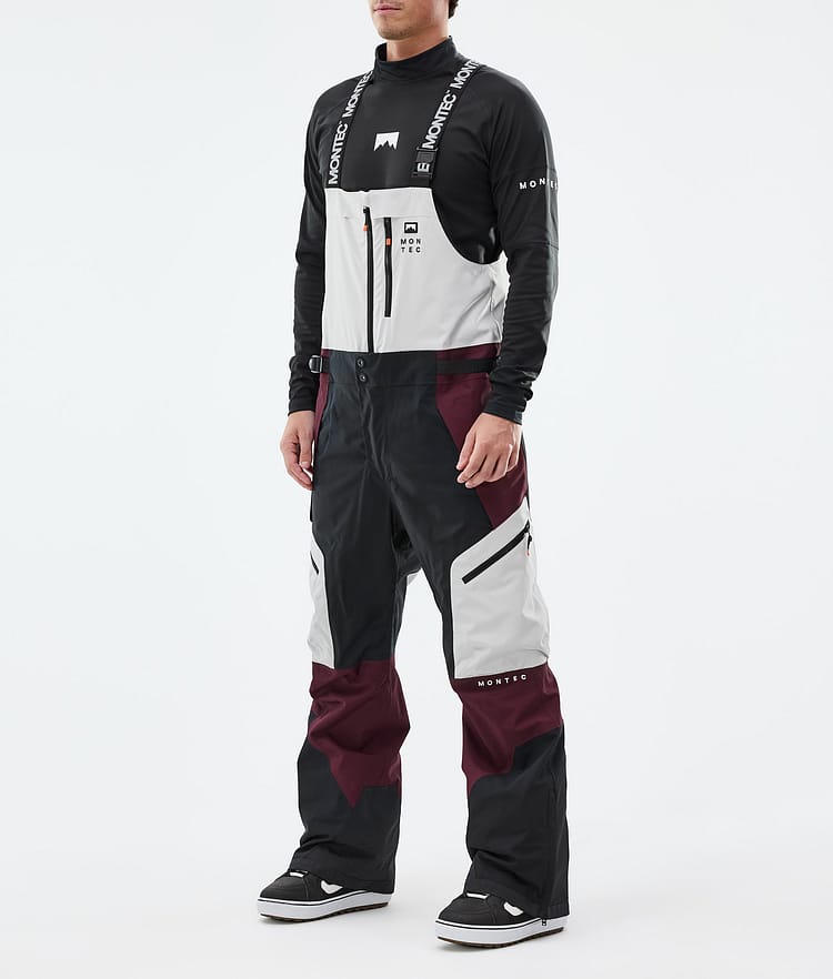 Montec Dozer Snowboardbyxa Herr Light Grey/Black/Burgundy, Bild 1 av 6