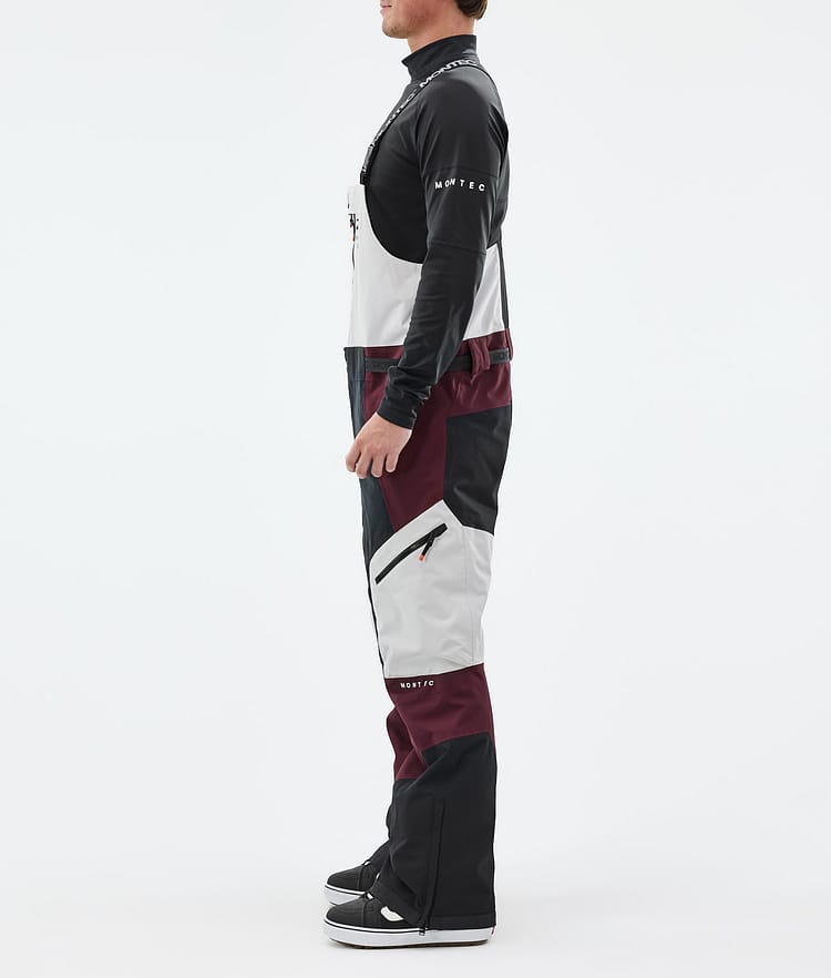 Montec Dozer Snowboardbyxa Herr Light Grey/Black/Burgundy, Bild 2 av 6
