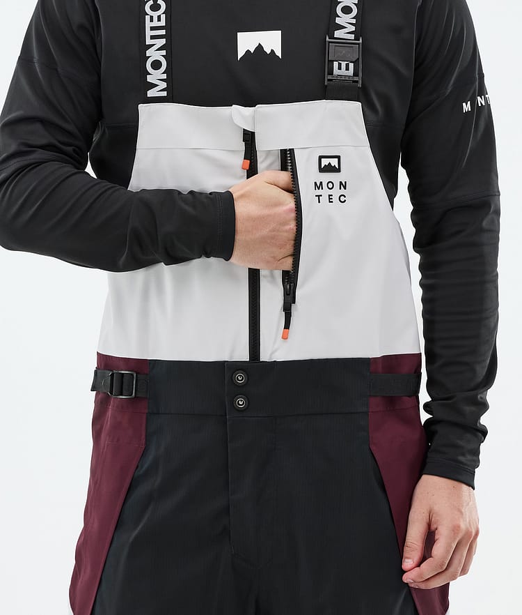Montec Dozer Snowboardbyxa Herr Light Grey/Black/Burgundy, Bild 5 av 6