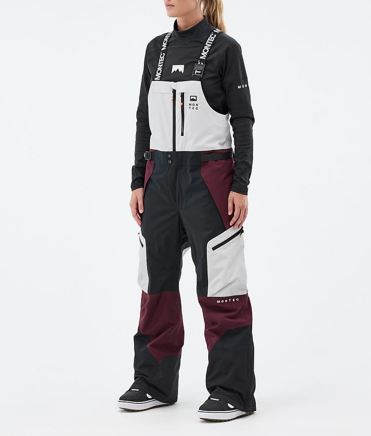 Montec Dozer W Snowboardbyxa Dam Light Grey/Black/Burgundy, Bild 1 av 6