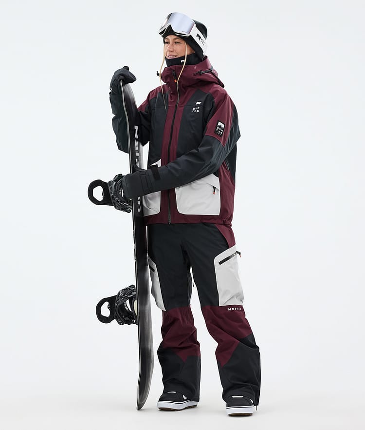 Montec Dozer W Snowboardbyxa Dam Light Grey/Black/Burgundy, Bild 2 av 7