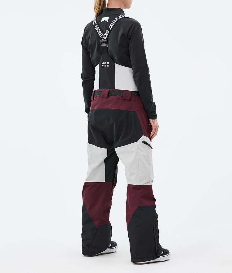 Montec Dozer W Snowboardbyxa Dam Light Grey/Black/Burgundy, Bild 3 av 6