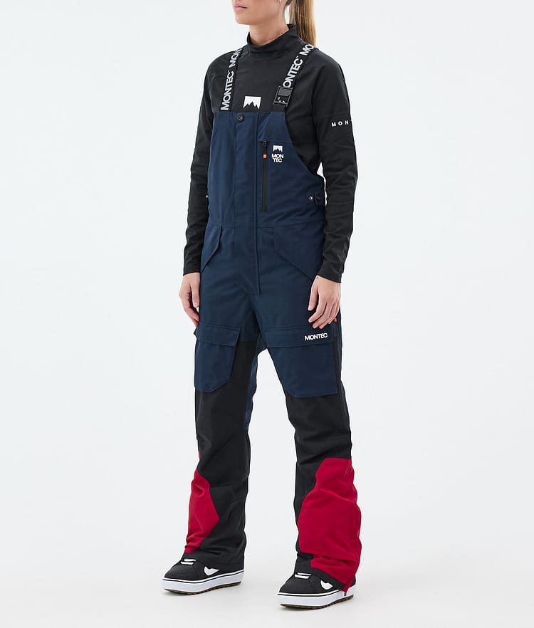 Montec Fawk W Snowboardbyxa Dam Dark Blue/Black/Deep Red, Bild 1 av 6