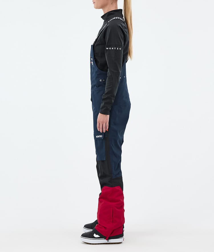 Montec Fawk W Snowboardbyxa Dam Dark Blue/Black/Deep Red, Bild 2 av 6