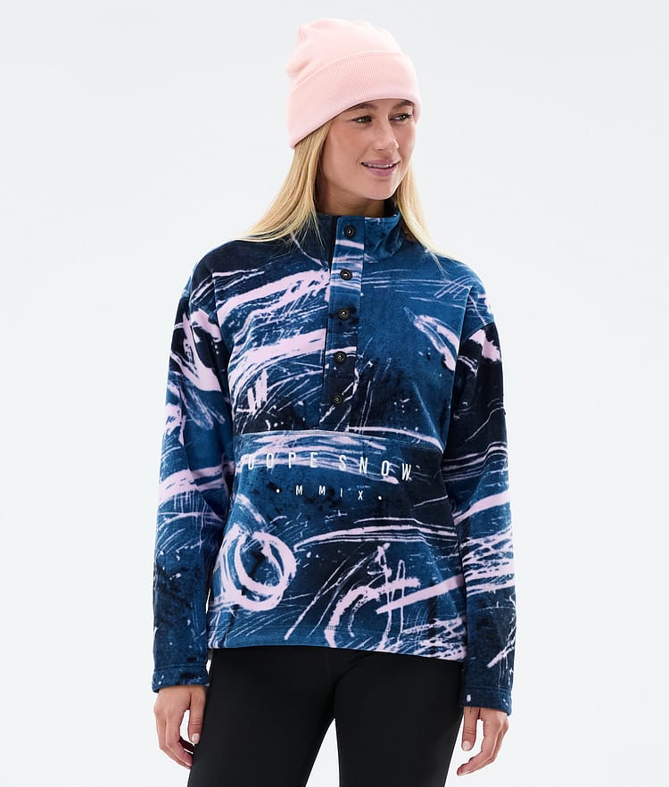 Dope Comfy W Fleecetröja Dam Carvings Pink, Bild 1 av 6