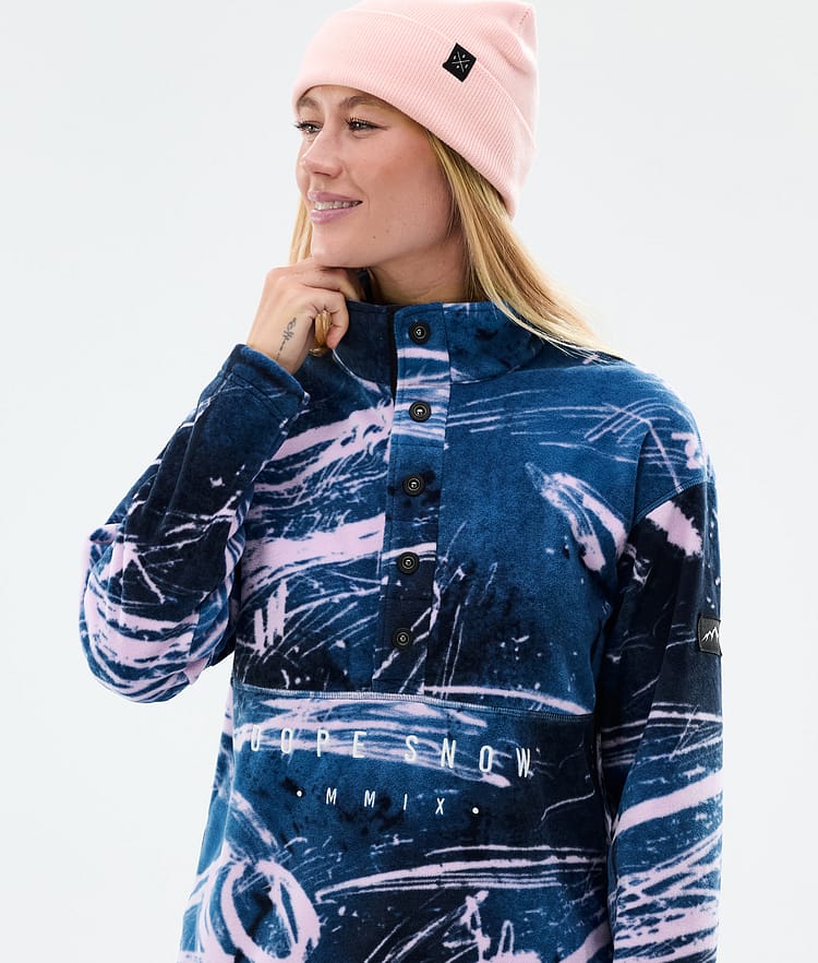 Dope Comfy W Fleecetröja Dam Carvings Pink, Bild 2 av 6