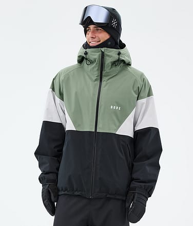 Dope Spartan Snowboardjacka Man Sport Moss Green/Light Grey/Black