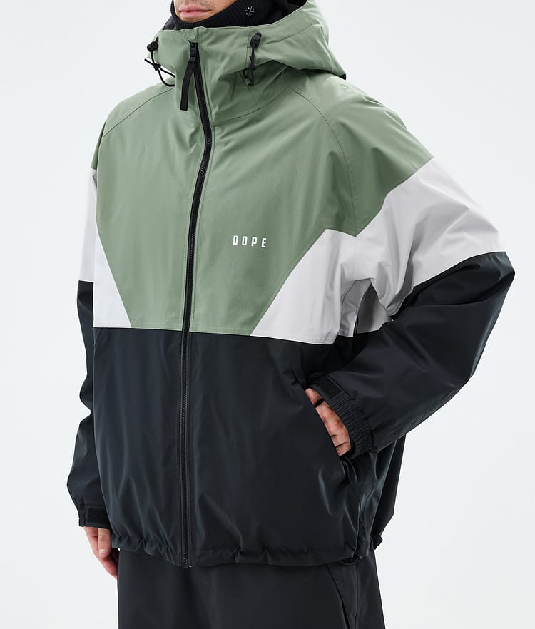 Dope Spartan Snowboardjacka Herr Sport Moss Green/Light Grey/Black, Bild 7 av 8