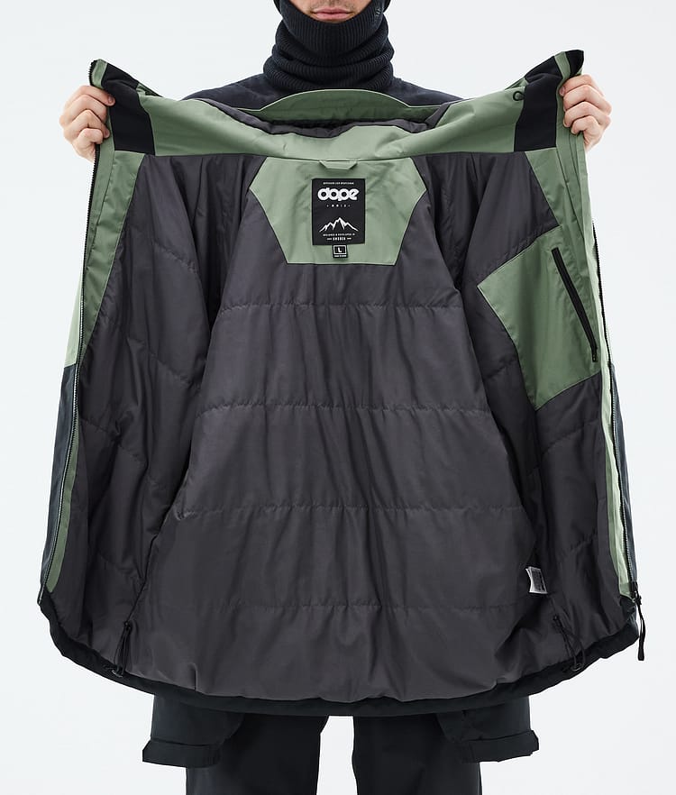 Dope Spartan Snowboardjacka Herr Sport Moss Green/Light Grey/Black, Bild 8 av 8