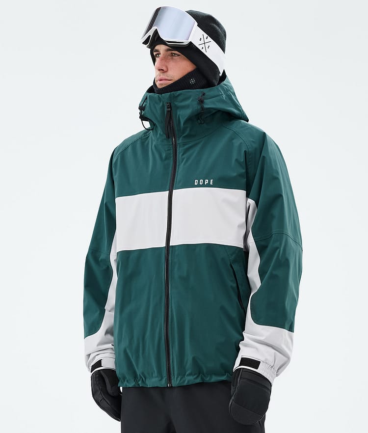 Dope Spartan Skidjacka Herr Stripe Bottle Green/Light Grey, Bild 1 av 8