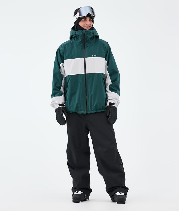 Dope Spartan Skidjacka Herr Stripe Bottle Green/Light Grey, Bild 2 av 8