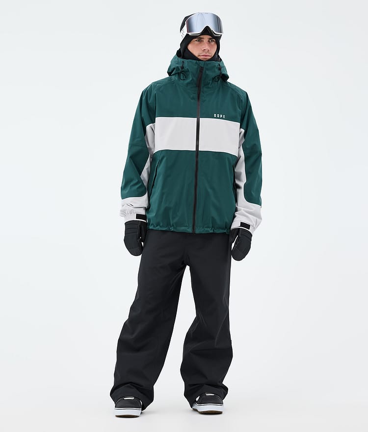 Dope Spartan Snowboardjacka Herr Stripe Bottle Green/Light Grey, Bild 2 av 8