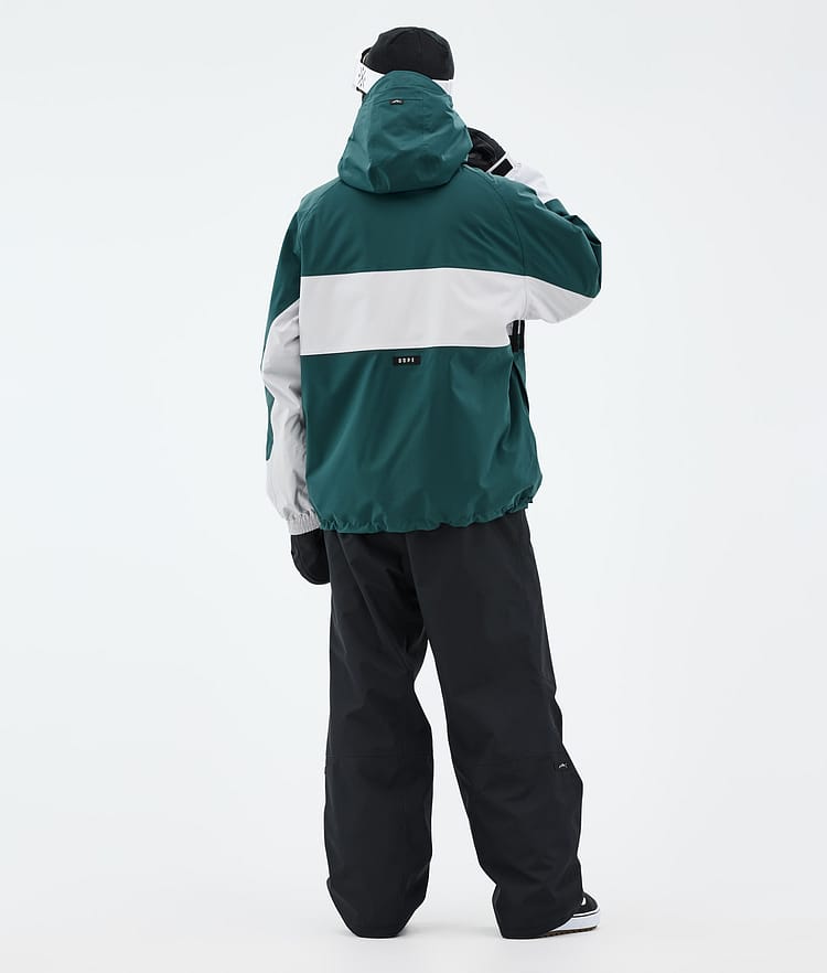 Dope Spartan Snowboardjacka Herr Stripe Bottle Green/Light Grey, Bild 4 av 8