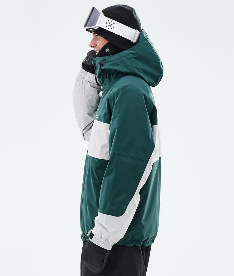 Dope Spartan Skidjacka Herr Stripe Bottle Green/Light Grey, Bild 5 av 8