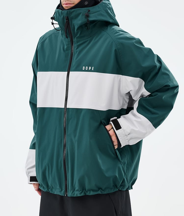Dope Spartan Skidjacka Herr Stripe Bottle Green/Light Grey, Bild 7 av 8