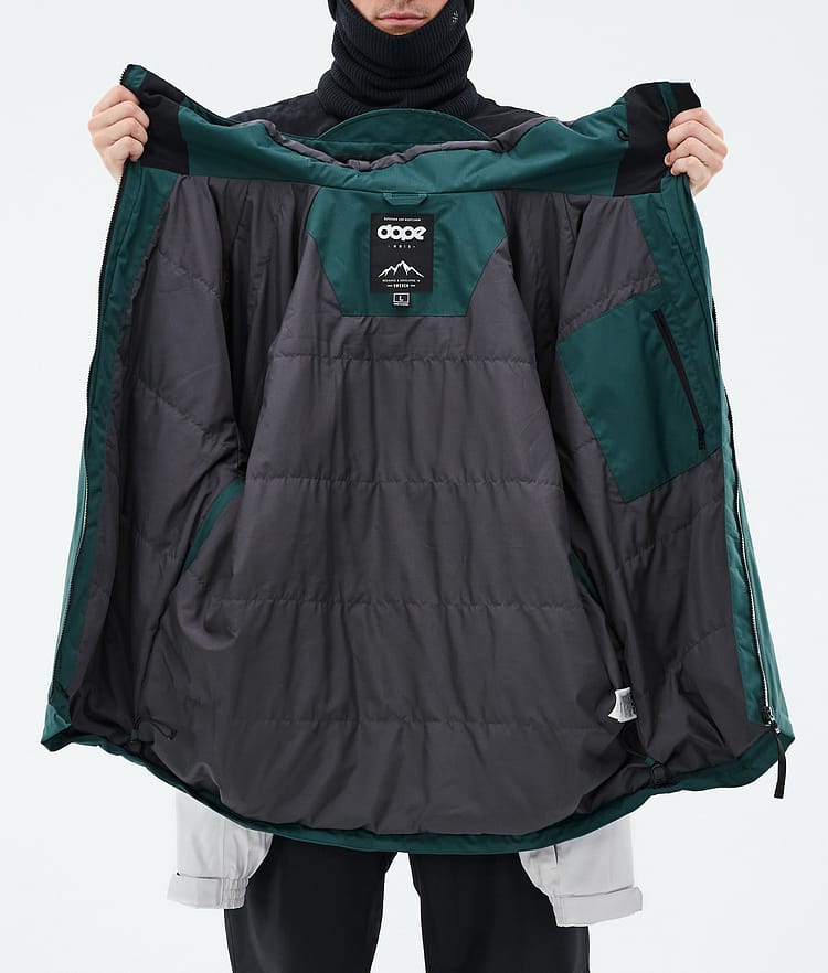 Dope Spartan Snowboardjacka Herr Stripe Bottle Green/Light Grey, Bild 8 av 8