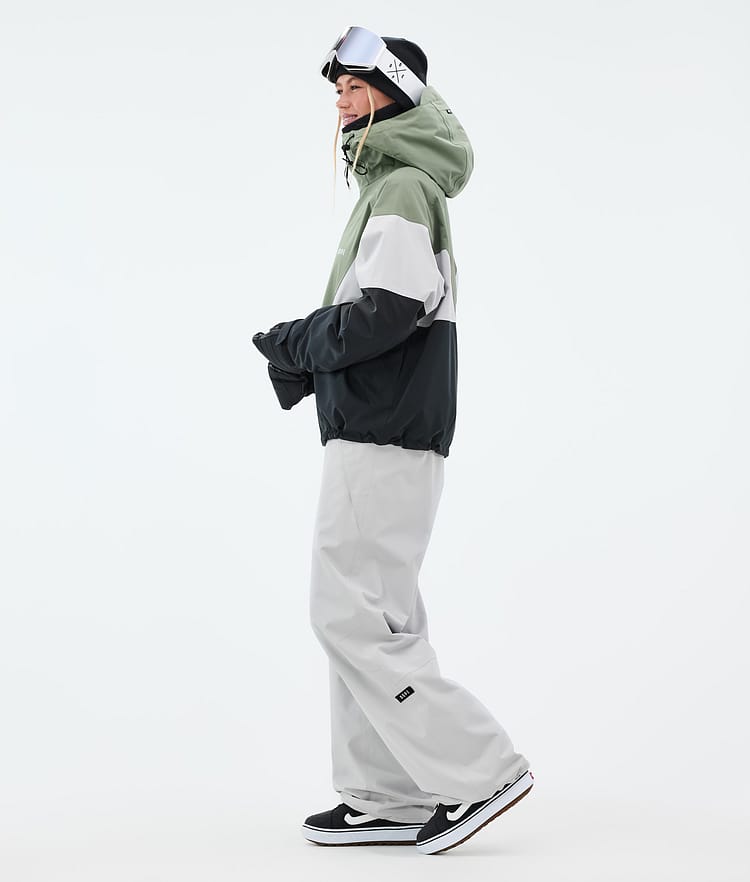 Dope Spartan W Snowboardjacka Dam Sport Moss Green/Light Grey/Black, Bild 3 av 8
