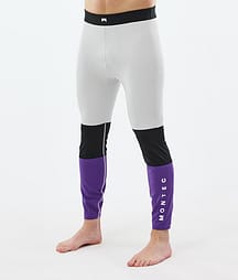 Montec Alpha Underställsbyxa Herr Light Grey/Black/Vivid Purple