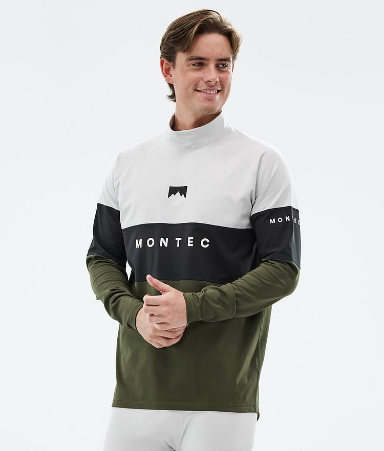 Montec Alpha Underställströja Herr Light Grey/Black/Olive Green, Bild 1 av 5