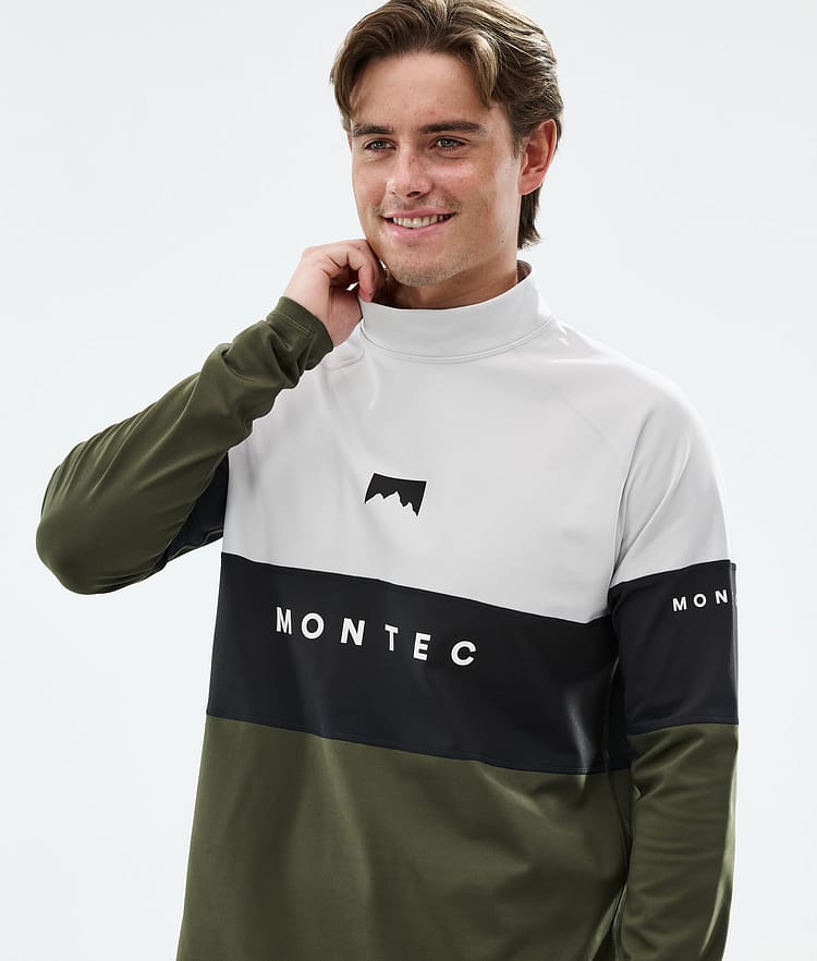 Montec Alpha Underställströja Herr Light Grey/Black/Olive Green, Bild 2 av 5
