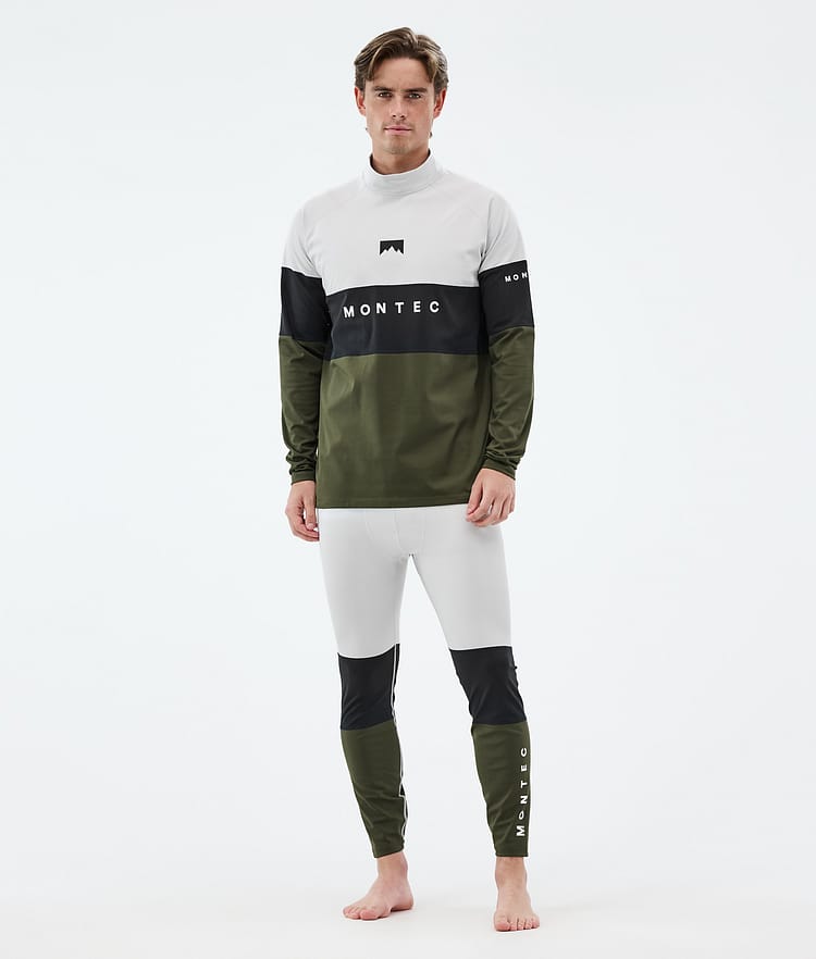 Montec Alpha Underställströja Herr Light Grey/Black/Olive Green, Bild 3 av 5