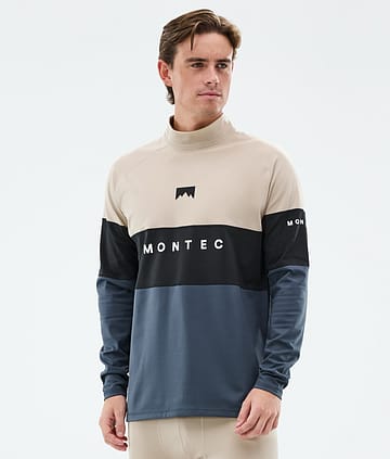 Montec Alpha Underställströja Man Sand/Black/Metal Blue