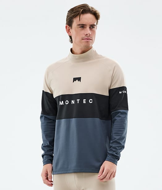 Montec Alpha Underställströja Herr Sand/Black/Metal Blue