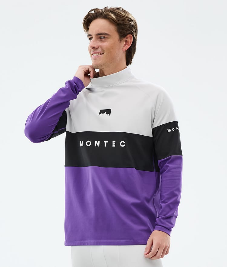 Montec Alpha Underställströja Herr Light Grey/Black/Vivid Purple, Bild 1 av 5
