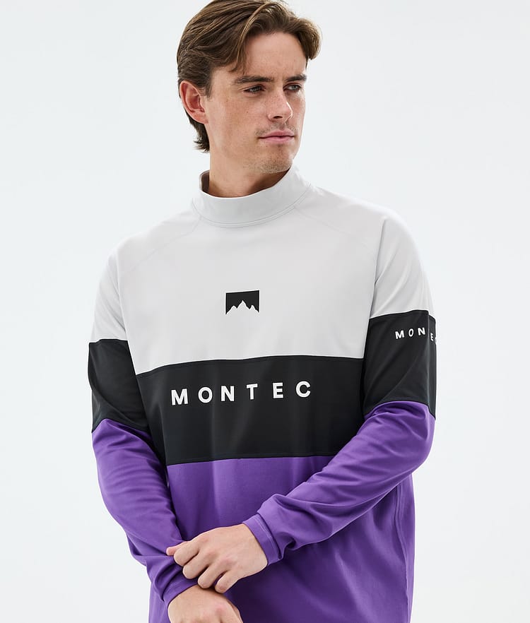 Montec Alpha Underställströja Herr Light Grey/Black/Vivid Purple, Bild 2 av 5