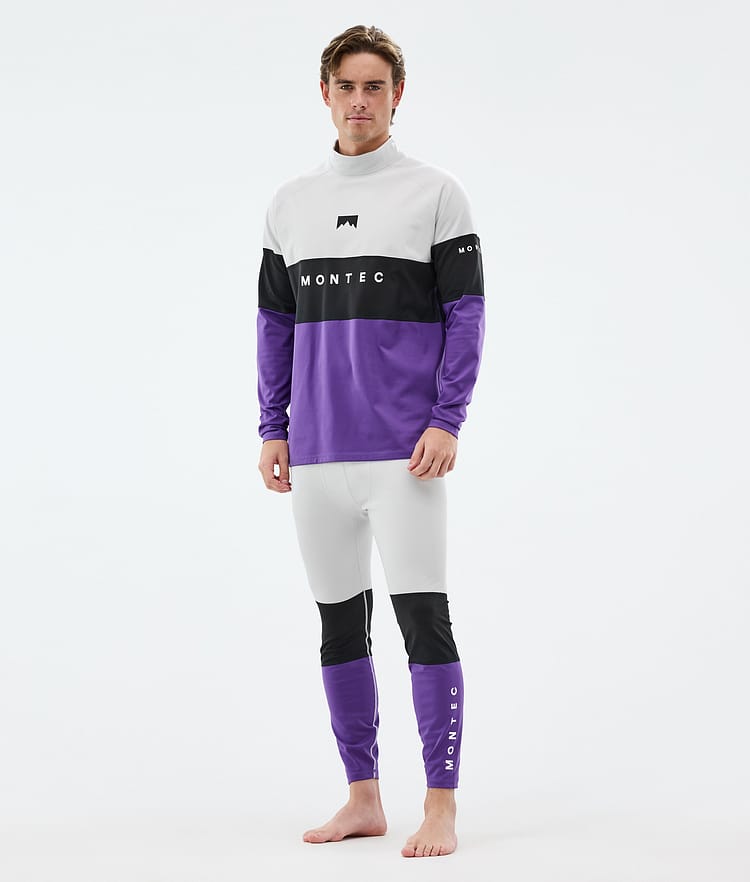 Montec Alpha Underställströja Herr Light Grey/Black/Vivid Purple, Bild 3 av 5