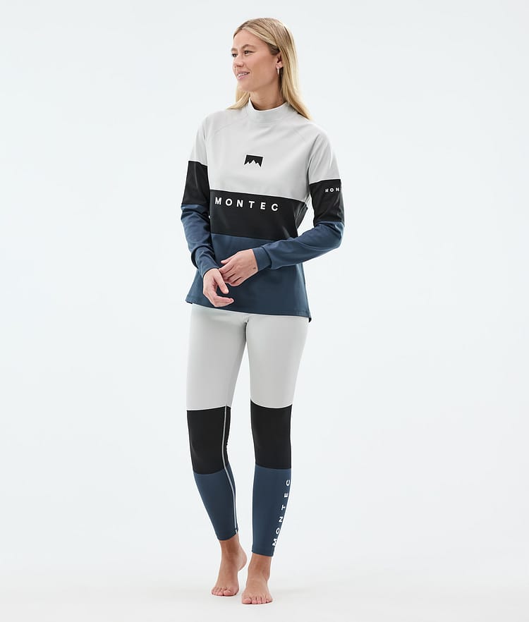 Montec Alpha W Underställströja Dam Light Grey/Black/Metal Blue, Bild 3 av 5